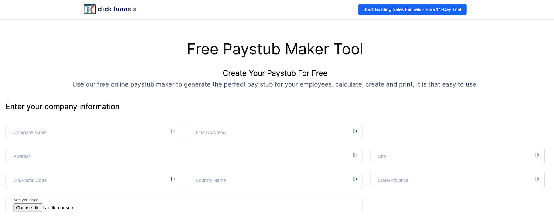 clickfunnels paystub maker tool