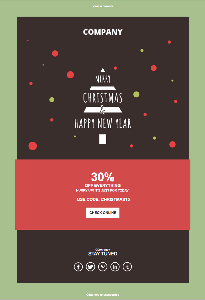 christmas email newsletter template