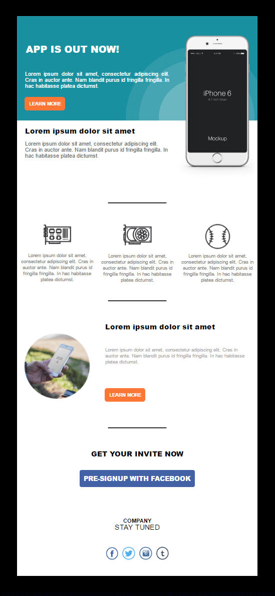 mobile email newsletter tempaltes