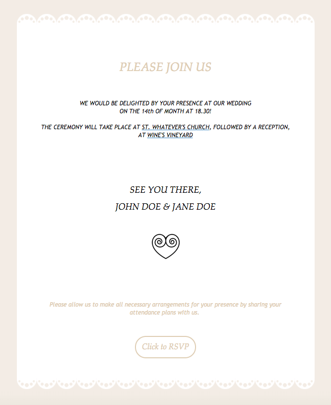 wedding invitation newsletter template