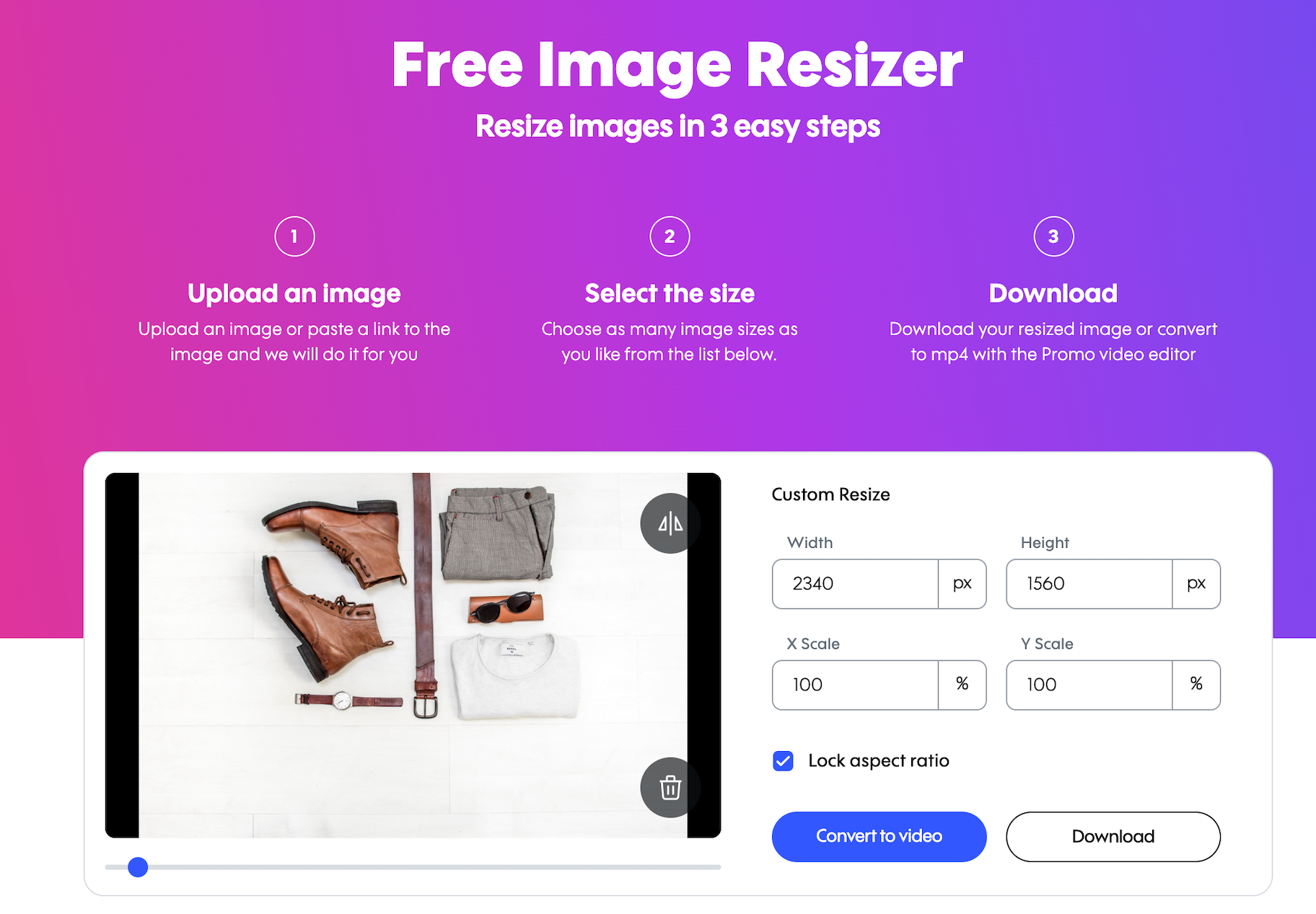 Best free image resizer: Promo