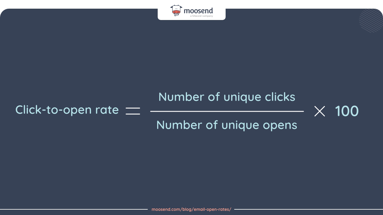 A formula to calculate your click to open rate (CTOR)