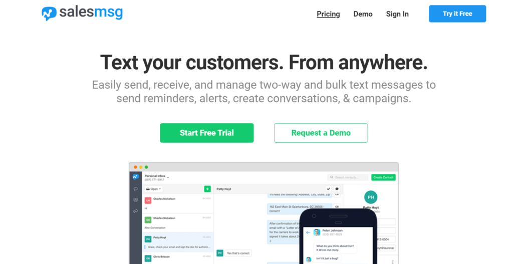 Salesmg SMS marketing platform Salesmsg SMS marketing service