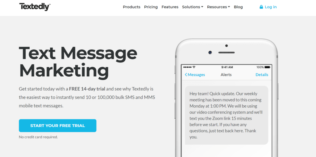 Textedly marketing software Textedly SMS marketing platform