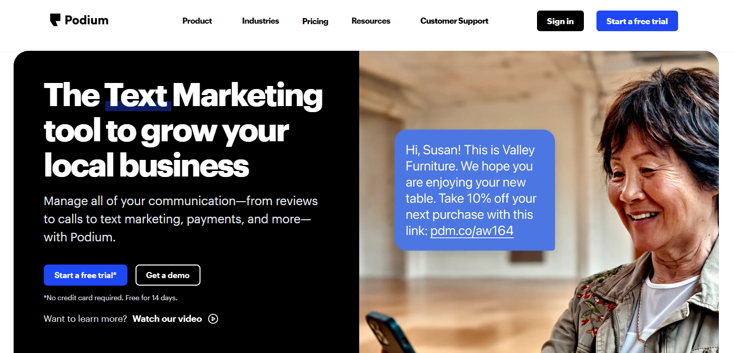 Podium SMS marketing tool Podium SMS marketing tool