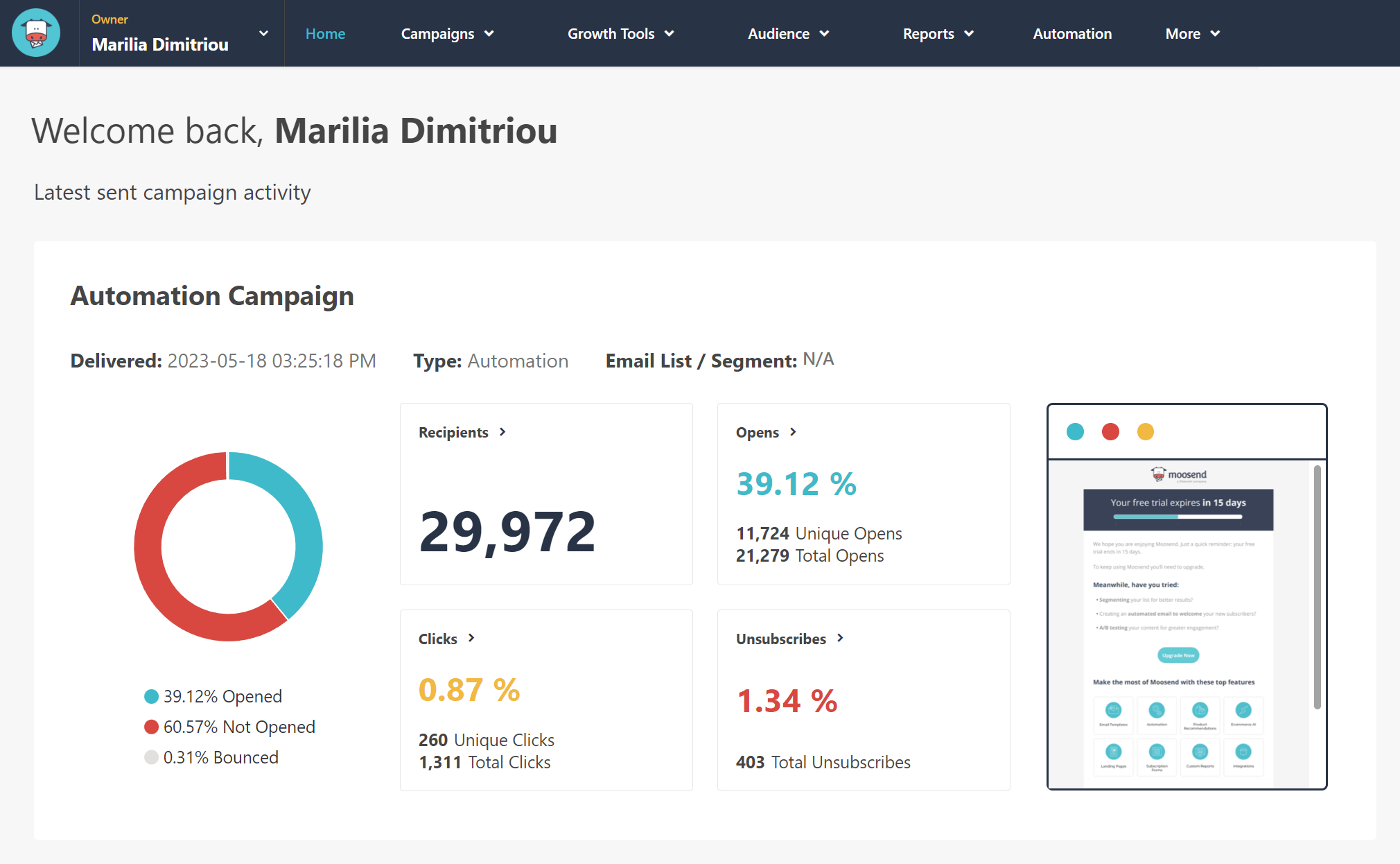 moosend best alternative to brevo and mailchimp