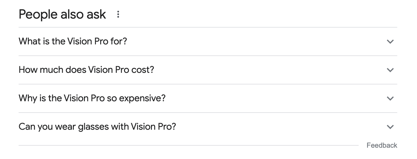 People also ask google