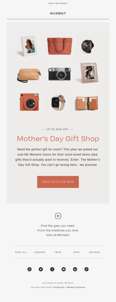 Moment Mother's Day gift recommendations