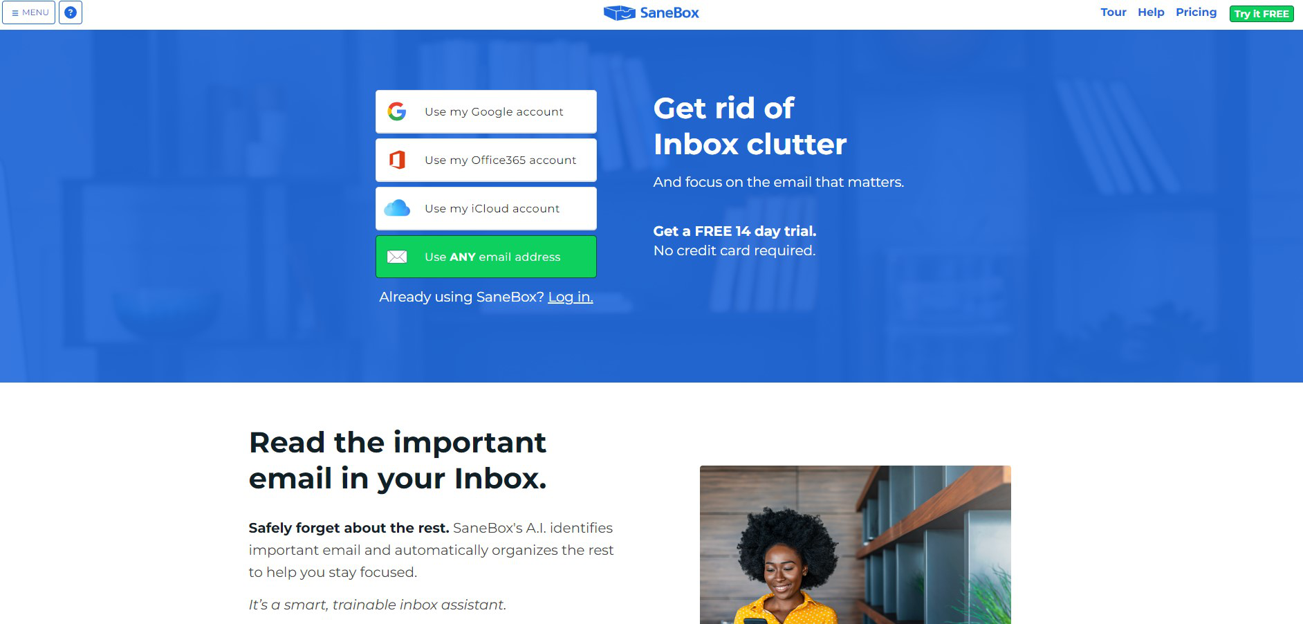 sanebox AI-powered email management software