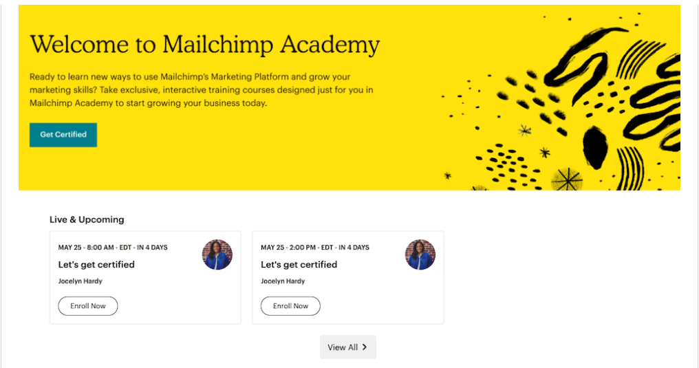 Mailchimp Academy Email Marketing Certification