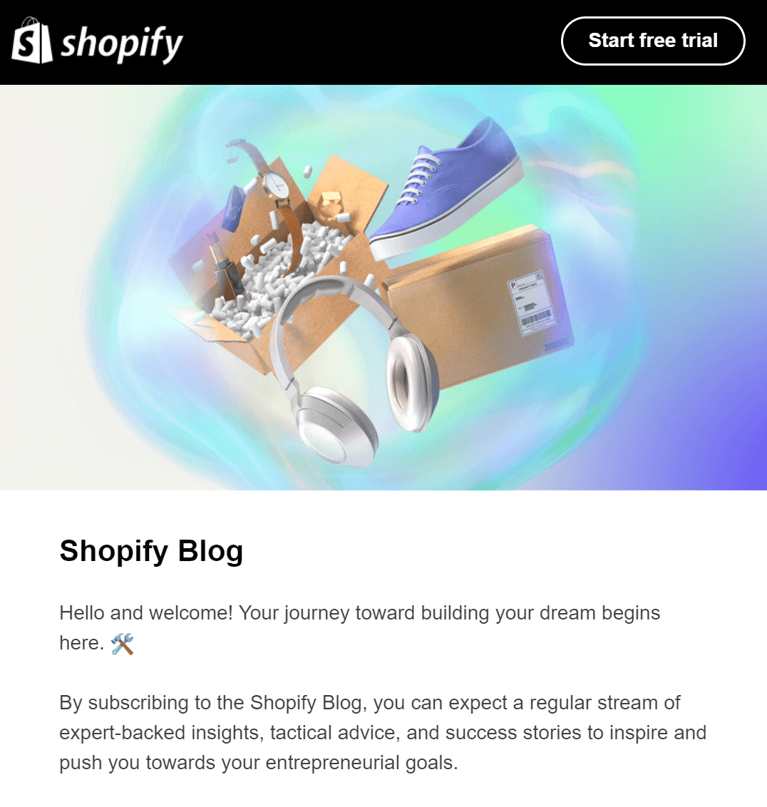 Shopify retail newsletter