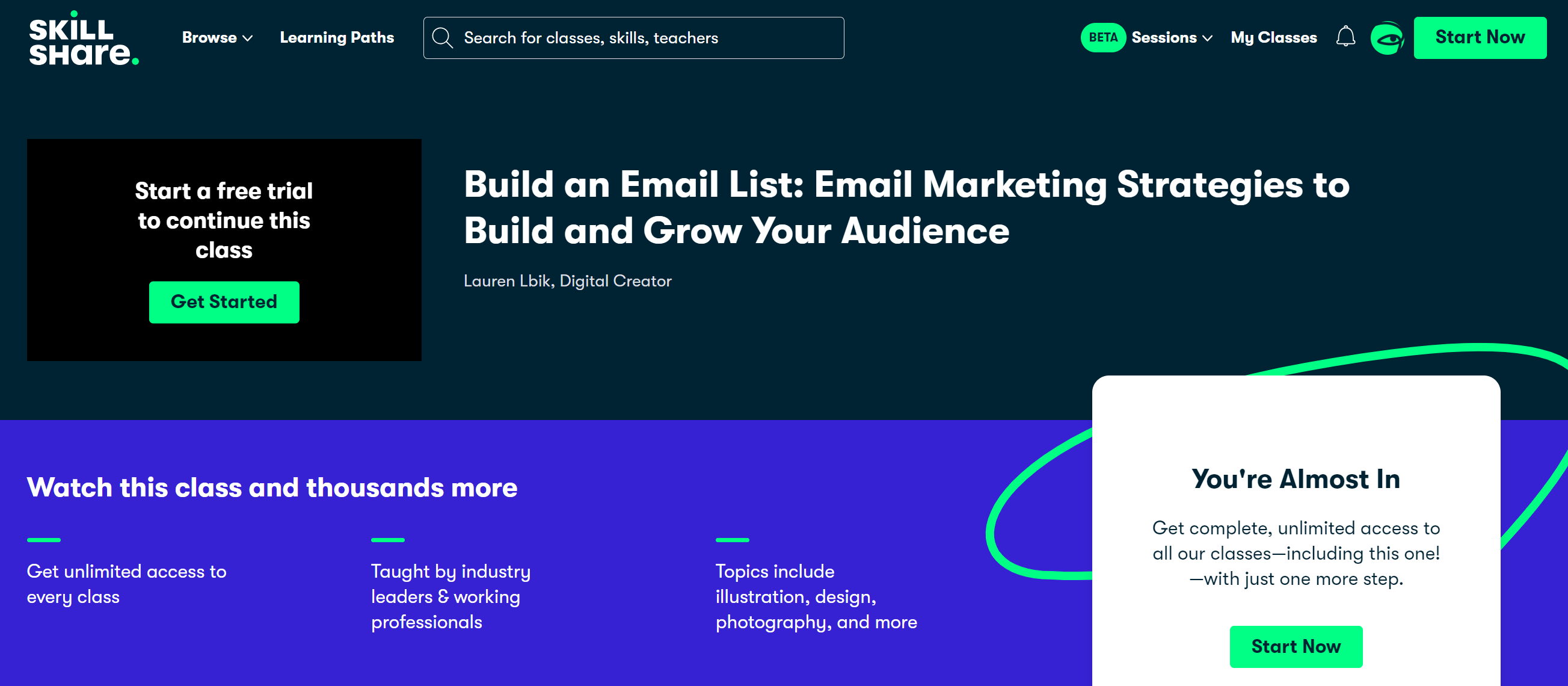 Build an Email List Email Marketing course