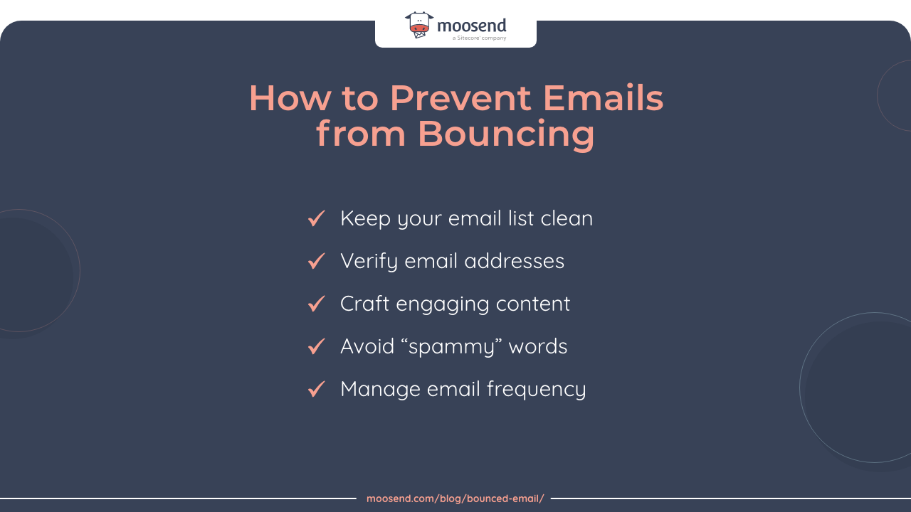 how to prevent emails from bouncing